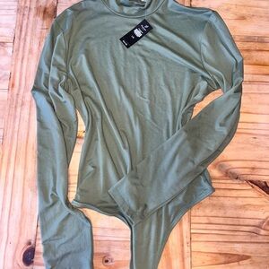 Bluenotes Sage Green Long Sleeve Bodysuit